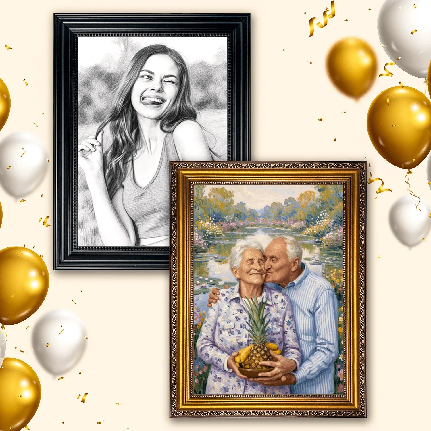 Portrait auf Leinwand