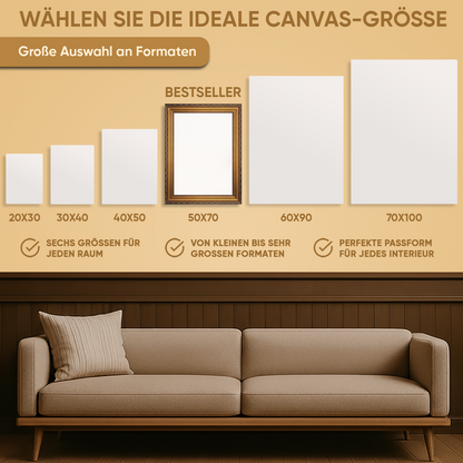 Hund im königlichen Stil – personalisiertes Leinwandbild für Hundeliebhaber