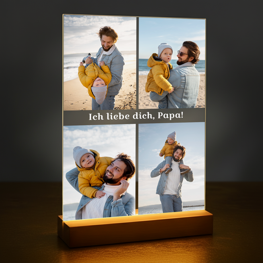 Ich liebe dich, Papa! – personalisierter Glasdruck