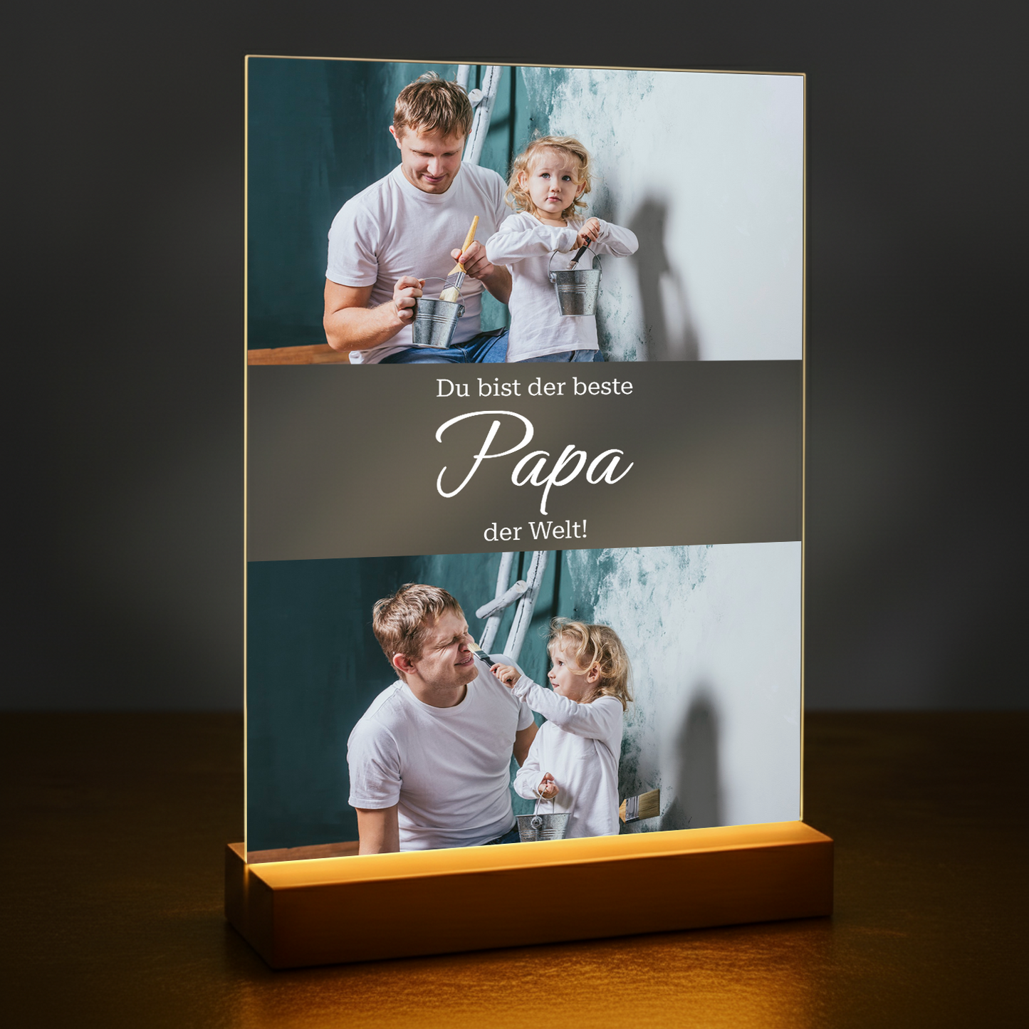 Der beste Papa der Welt – personalisierter Glasdruck