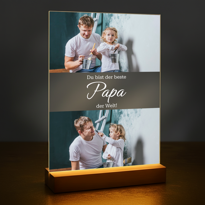Der beste Papa der Welt – personalisierter Glasdruck
