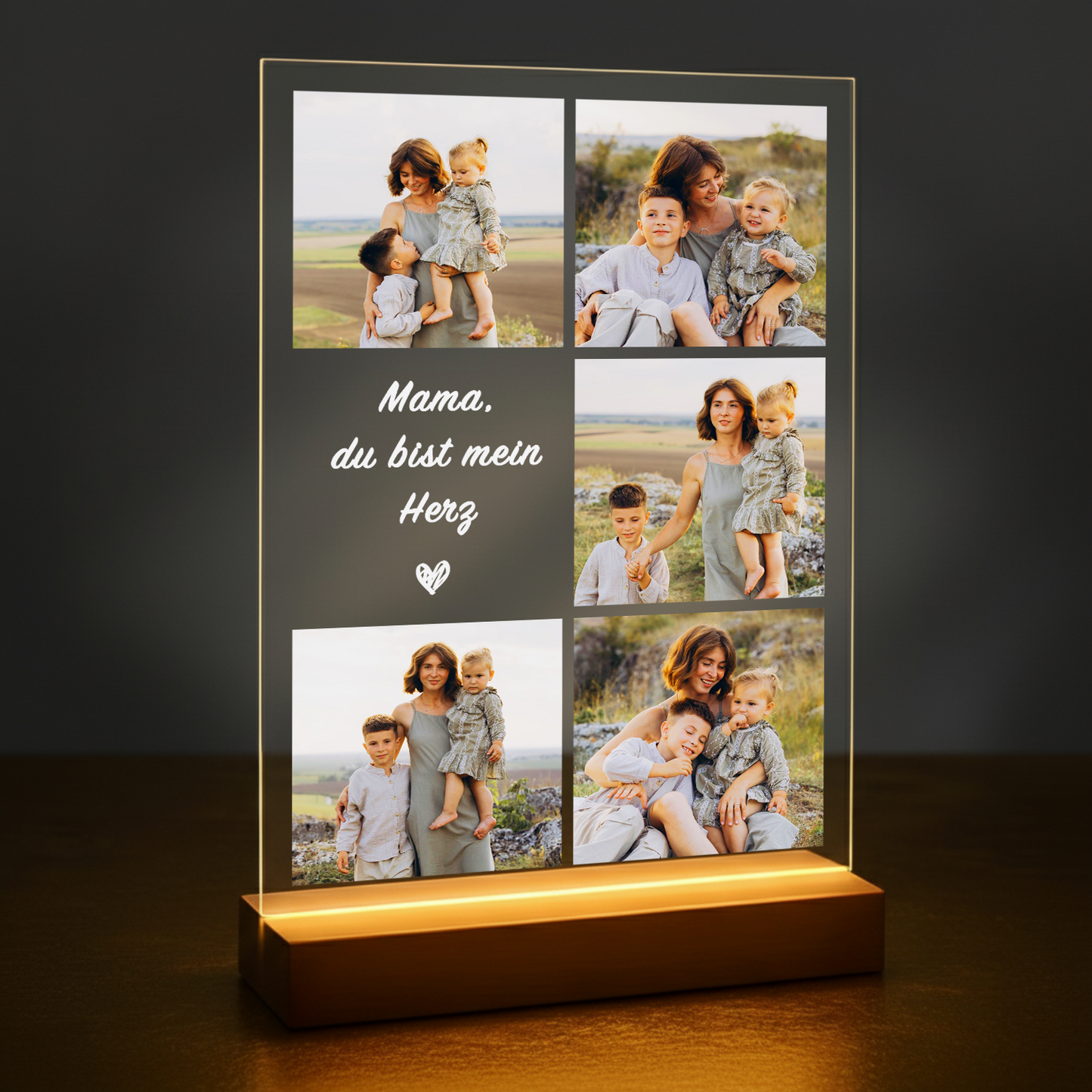 Personalisierte Fotocollage auf Acrylglas - Geschenk zum Muttertag