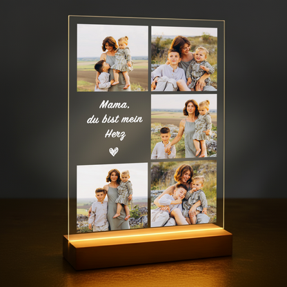 Personalisierte Fotocollage auf Acrylglas - Geschenk zum Muttertag