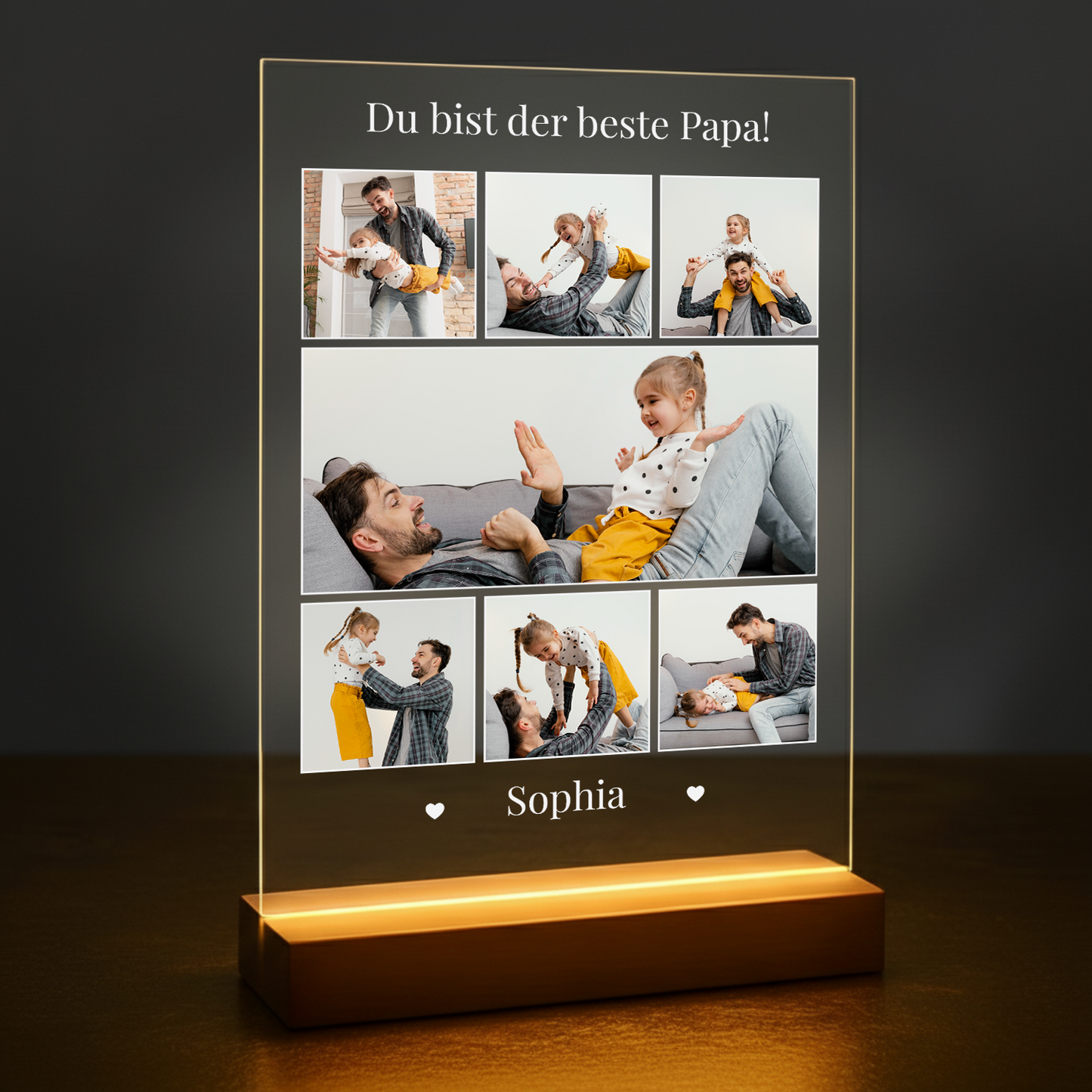 Du bist der beste Papa – personalisierter Glasdruck