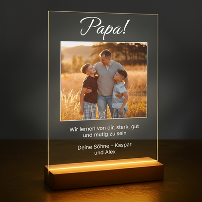 Papa! - personalisierter Glasdruck
