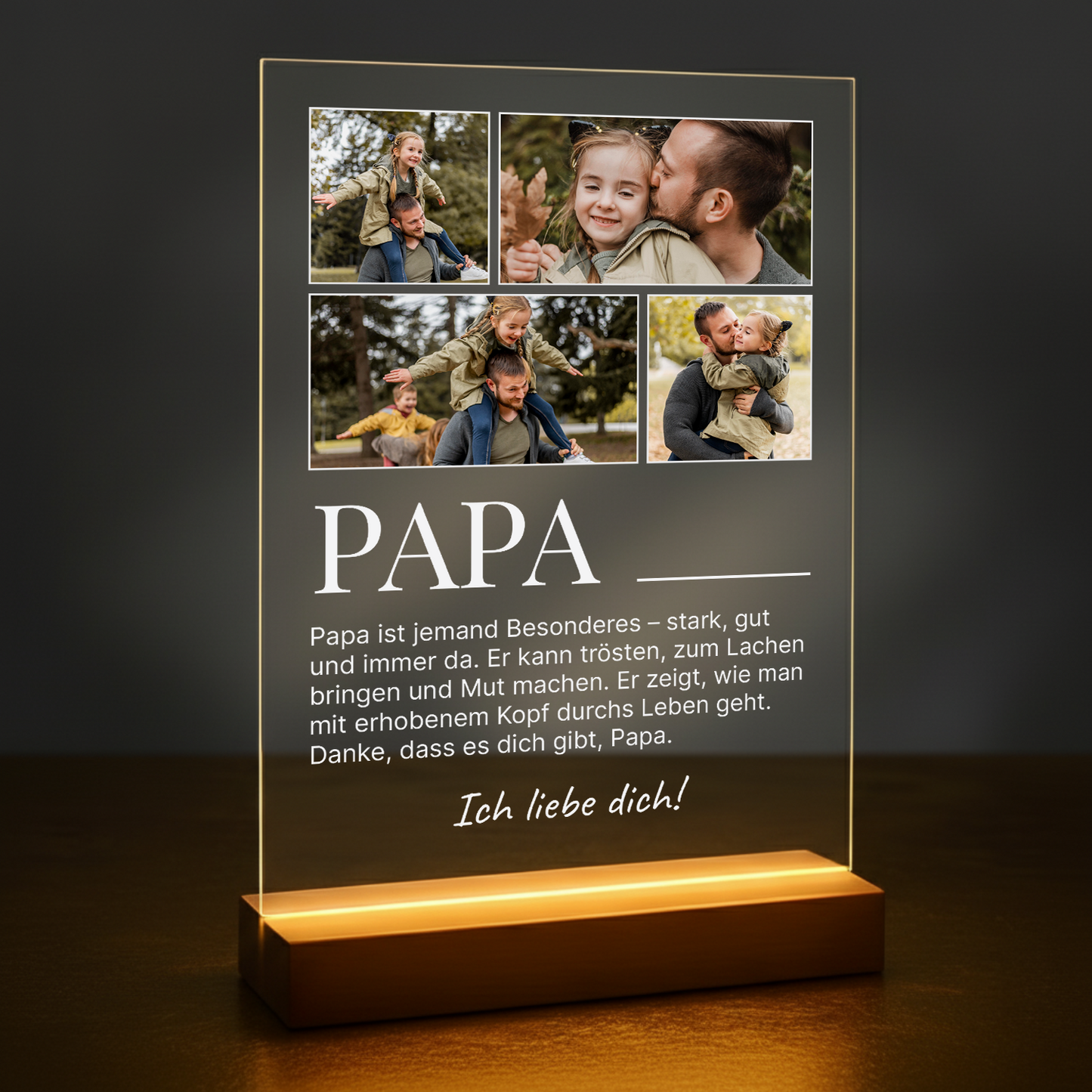 Definition des Wortes PAPA – personalisierter Glasdruck