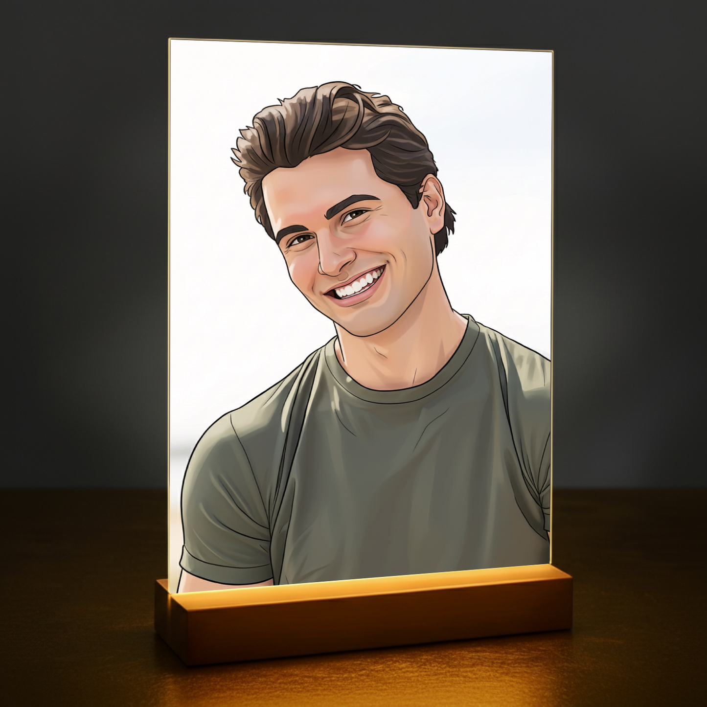 Mann im Comic-Stil - Acrylglas-Porträt für Mann