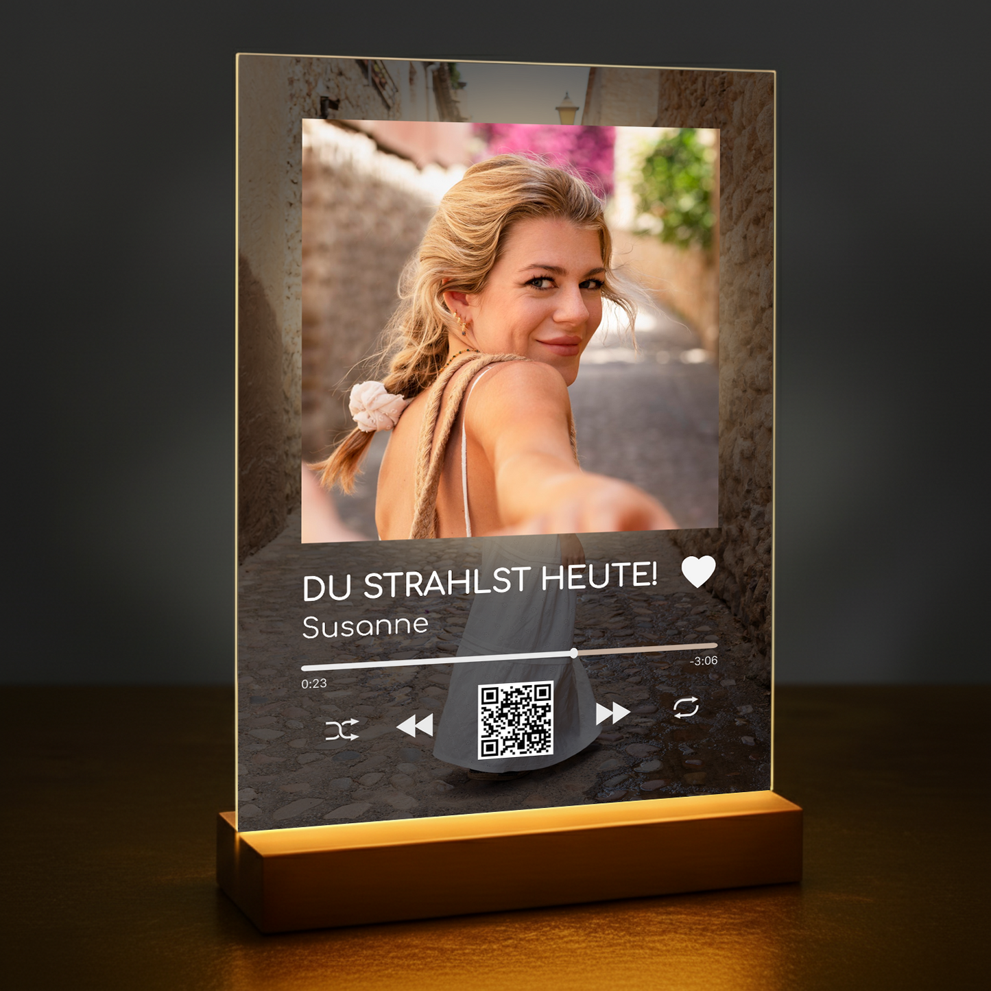 Du strahlst heute – personalisierter Glasdruck