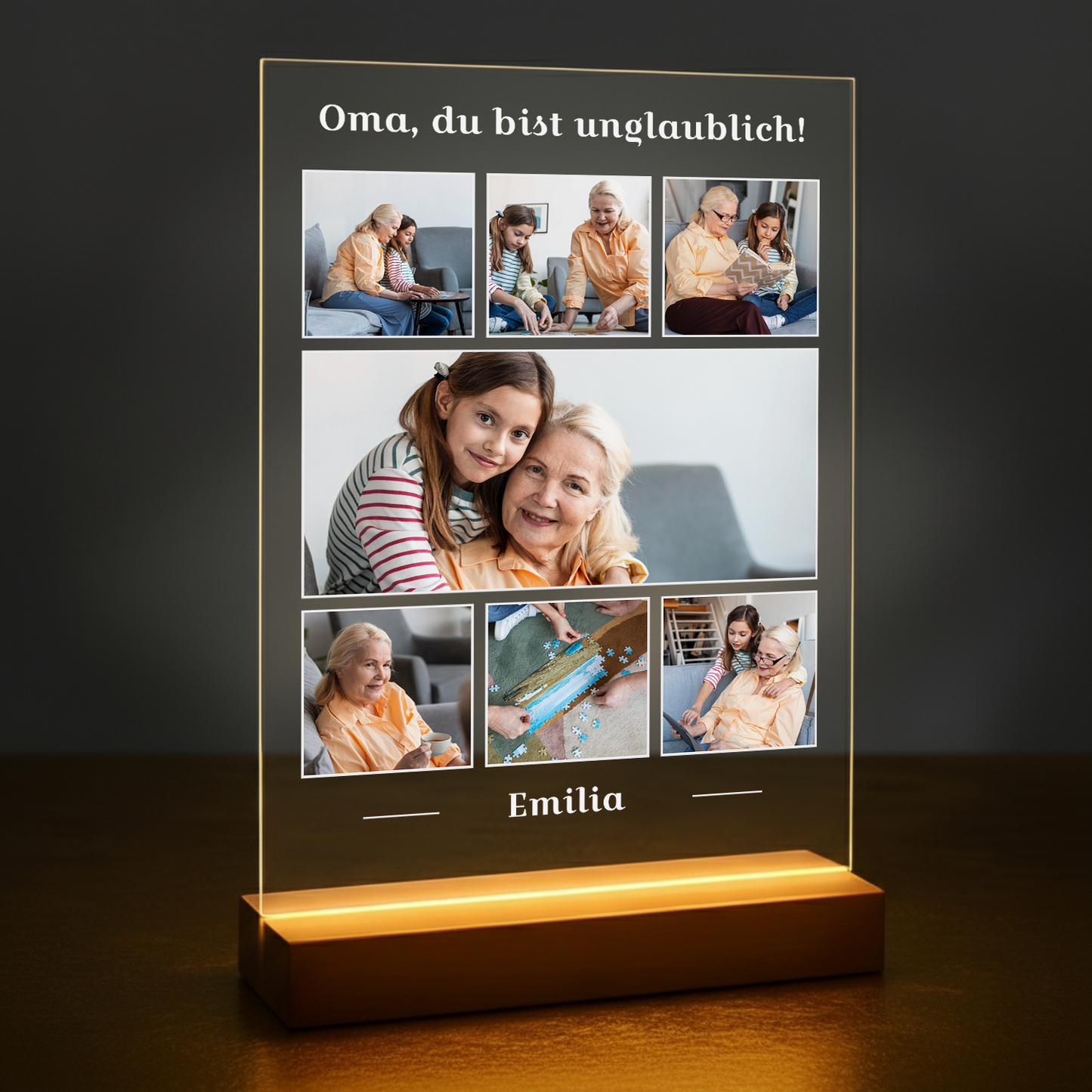 Oma – personalisierter Glasdruck