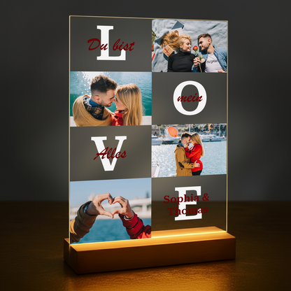 Du bist mein Ein und Alles – personalisierter Glasdruck