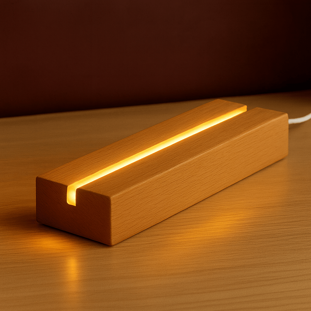 Holzsockel + LED - Emmygift.de