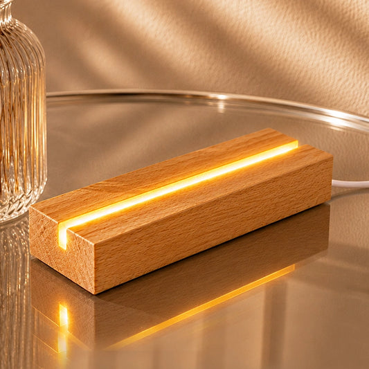 Holzständer + LED