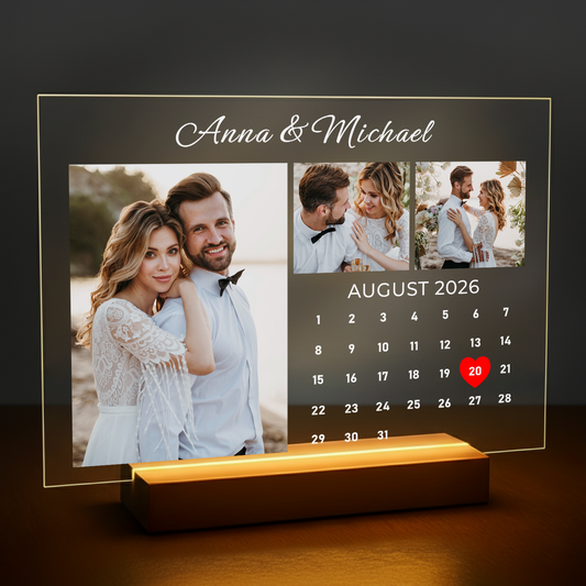 Hochzeitsandenken – personalisierter Druck auf Glas für Paare