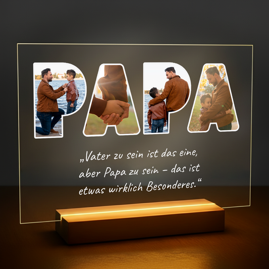Fotocollage PAPA – personalisierter Glasdruck