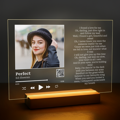 Lied für sie – personalisierter Glasdruck