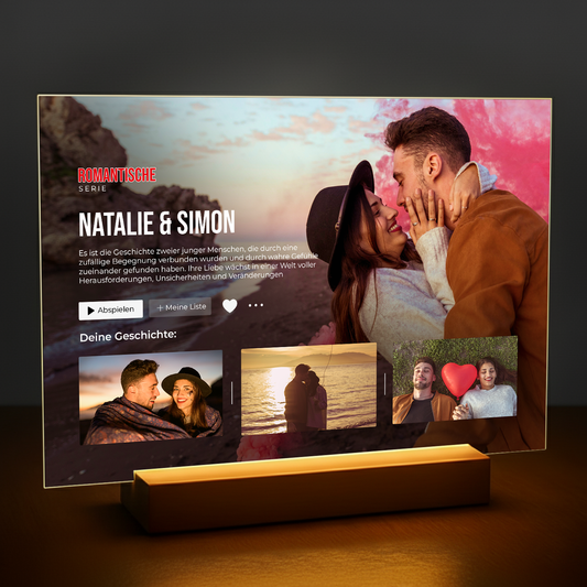 Liebes-Serie – personalisierter Glasdruck