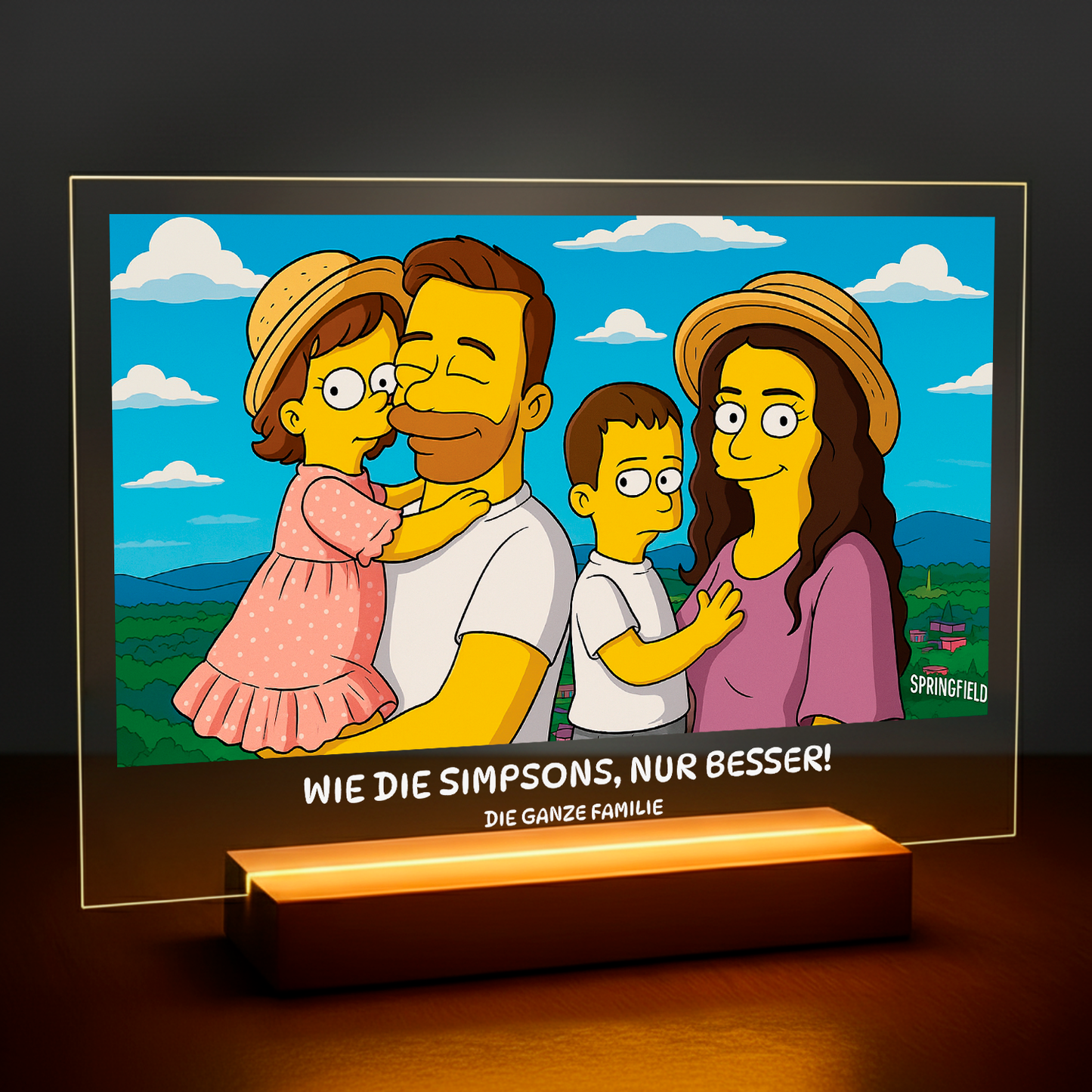 Die beste Familie – Porträt auf Acrylglas für Eltern