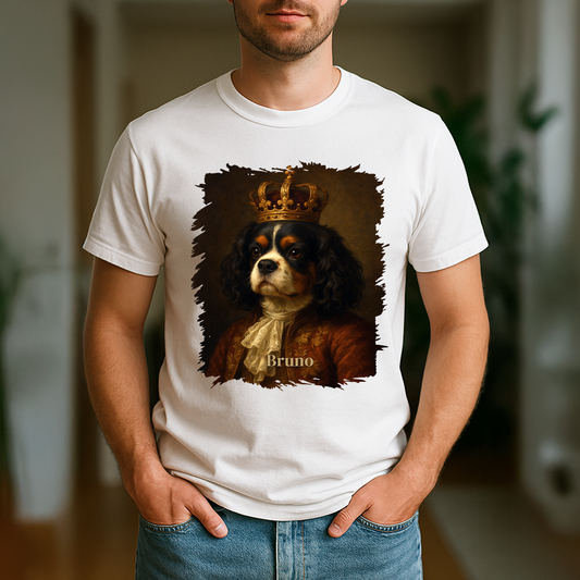 Hund in königlicher Ausführung – Herren-T-Shirt mit Aufdruck für Hundefans