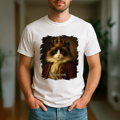 Katze als Herrscher – personalisiertes Herren-T-Shirt für Katzenliebhaber