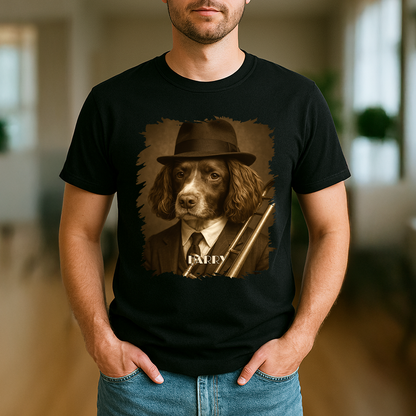 Hund als Musiker – Damen-T-Shirt mit Aufdruck für Hundefans