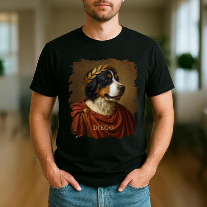 Dein Hund als Julius Cäsar – Herren-T-Shirt mit Aufdruck für Hundefans