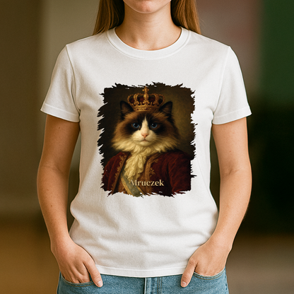 Königliche Katze – personalisiertes Damen-T-Shirt für Katzenliebhaberinnen