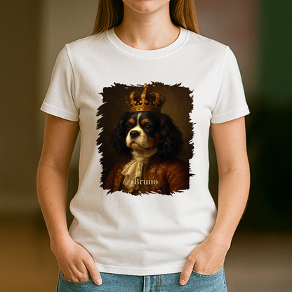 Königlicher Hund – Damen-T-Shirt mit Aufdruck für Hundefans