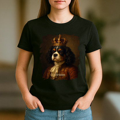 Königlicher Hund – Damen-T-Shirt mit Aufdruck für Hundefans