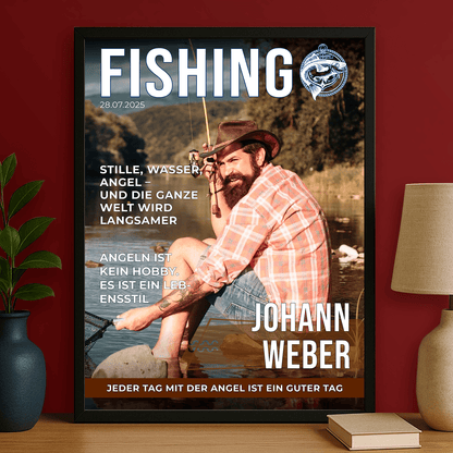 Angelmeister - personalisiertes Poster für einen Angler - Emmygift.de