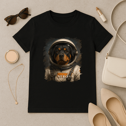 Astronautenhund – Damen-T-Shirt mit Aufdruck für Hundefans - Emmygift.de