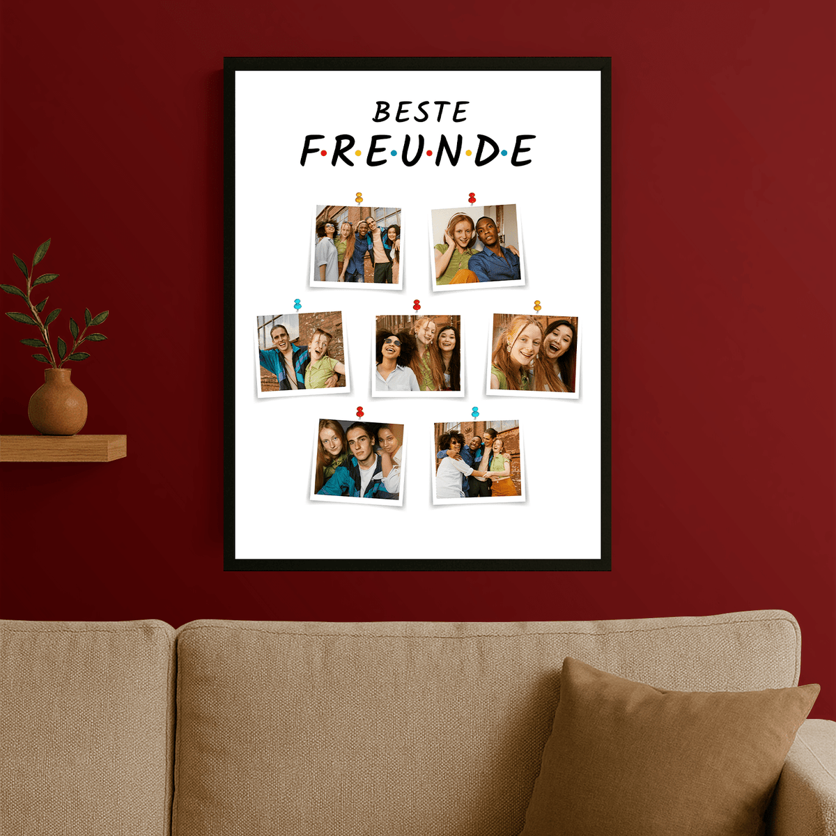 Beste Freunde – personalisiertes Poster für die Freundin - Emmygift.de