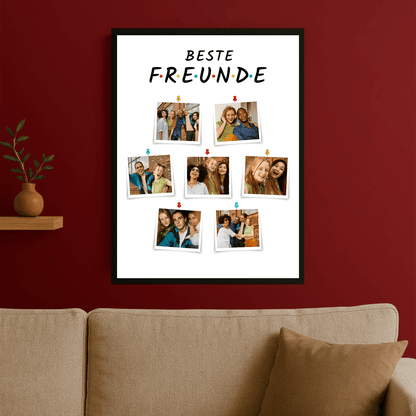 Beste Freunde – personalisiertes Poster für die Freundin - Emmygift.de
