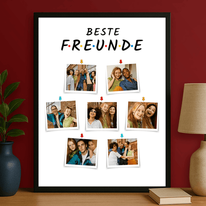 Beste Freunde – personalisiertes Poster für die Freundin - Emmygift.de