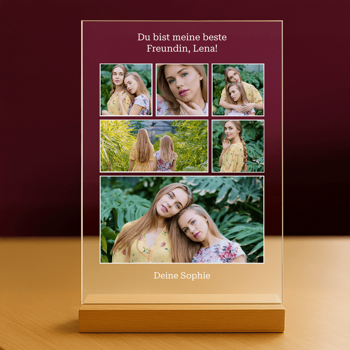 Beste Freundin – personalisierter Glasdruck - Emmygift.de