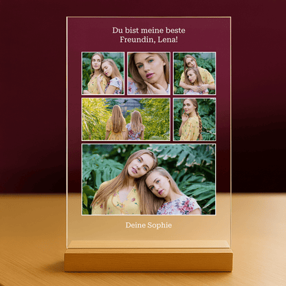 Beste Freundin – personalisierter Glasdruck - Emmygift.de