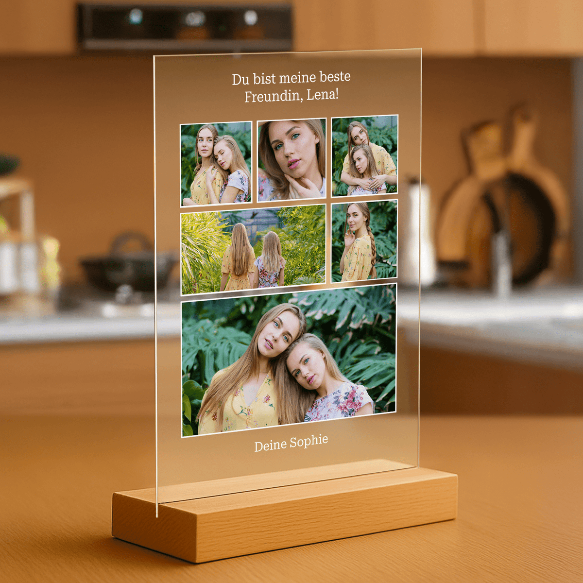 Beste Freundin – personalisierter Glasdruck - Emmygift.de