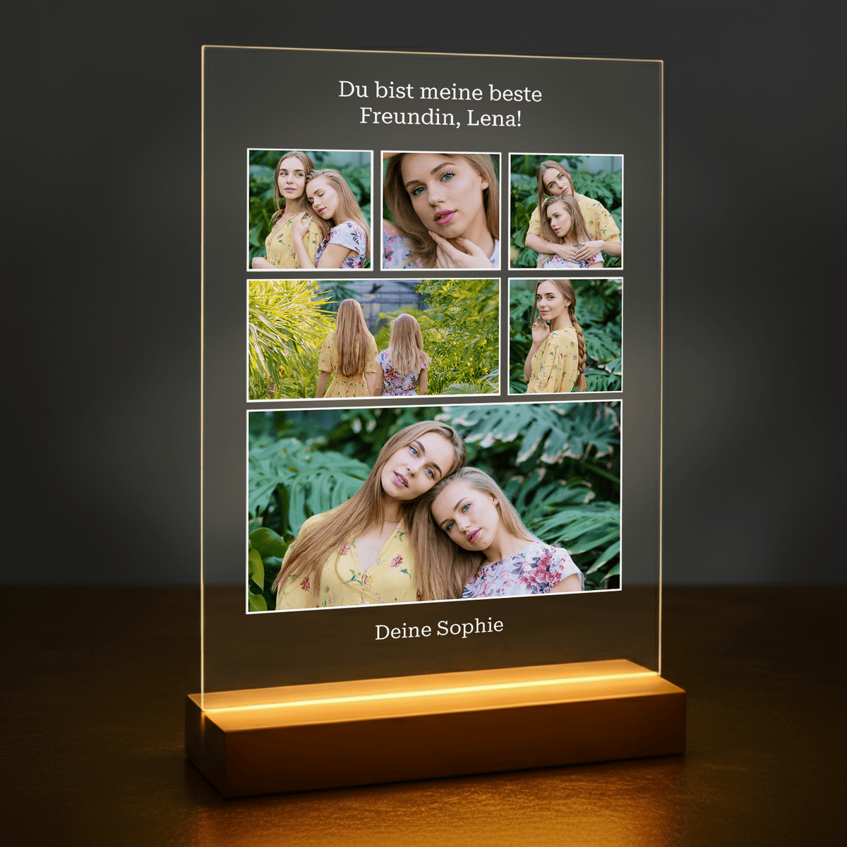 Beste Freundin – personalisierter Glasdruck - Emmygift.de