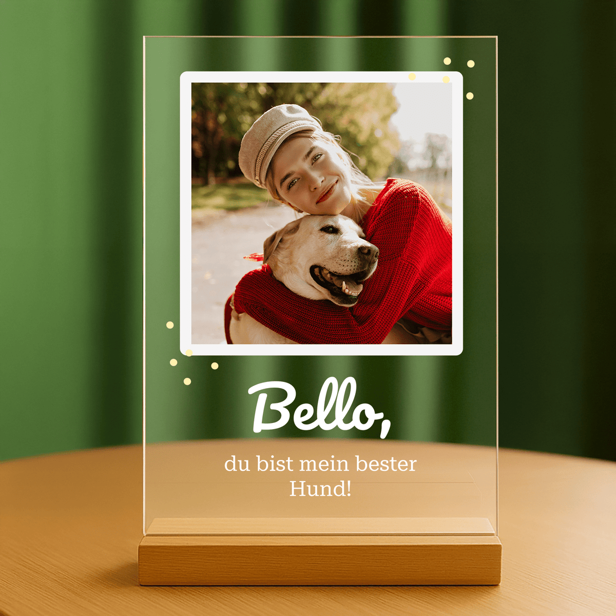 Bester Hund – personalisierter Glasdruck - Emmygift.de