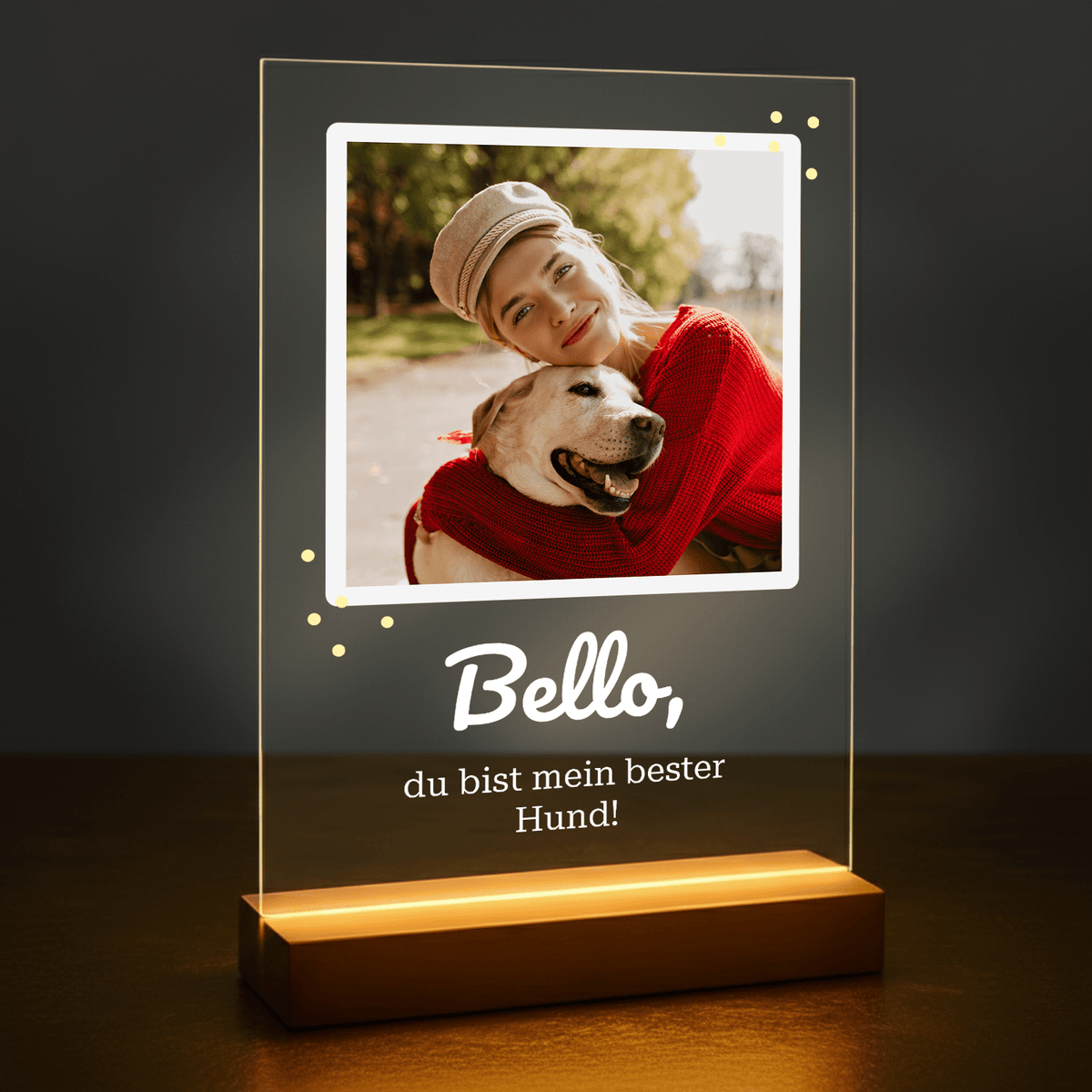 Bester Hund – personalisierter Glasdruck - Emmygift.de