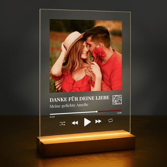 Danke für die Liebe – personalisierter Acrylglasdruck für Paare - Emmygift.de