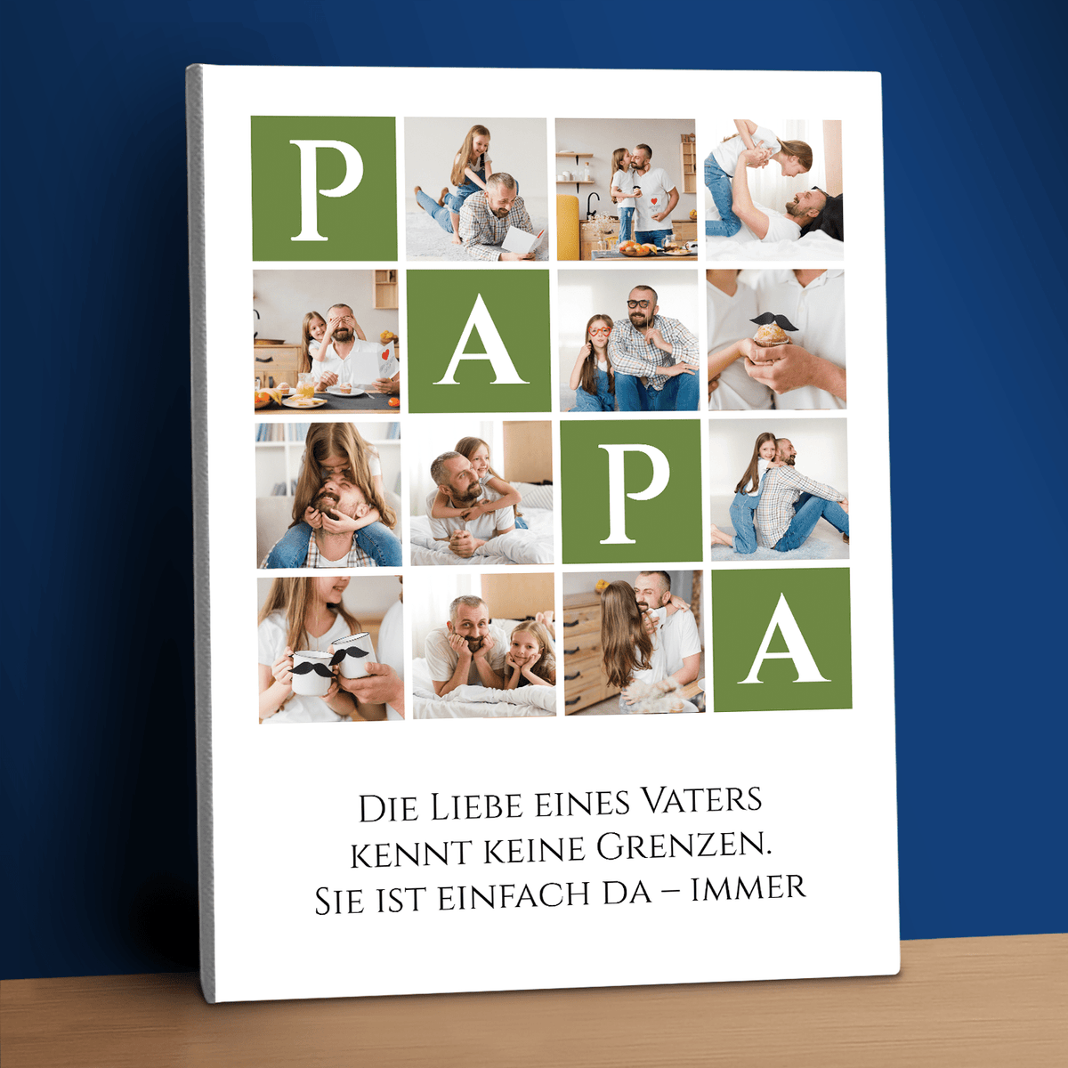 Die Liebe eines Vaters kennt keine Grenzen – personalisierter Leinwanddruck - Emmygift.de