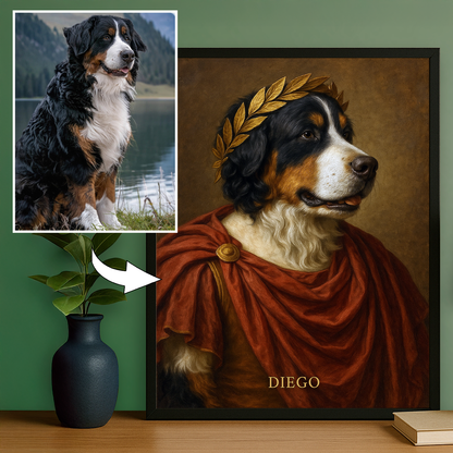 Hund als Kaiser – personalisiertes Poster für Hundefreunde