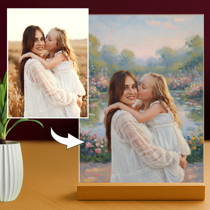 Ölgemälde-Stil auf Acrylglas - Geschenk zum Muttertag