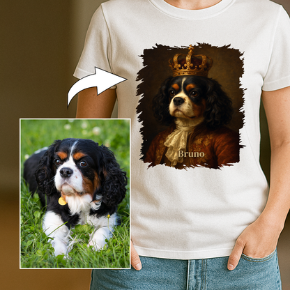 Königlicher Hund – Damen-T-Shirt mit Aufdruck für Hundefans