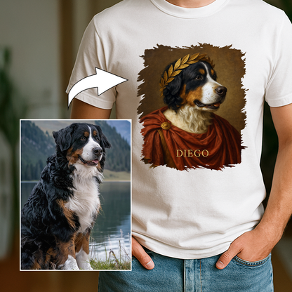 Dein Hund als Julius Cäsar – Herren-T-Shirt mit Aufdruck für Hundefans