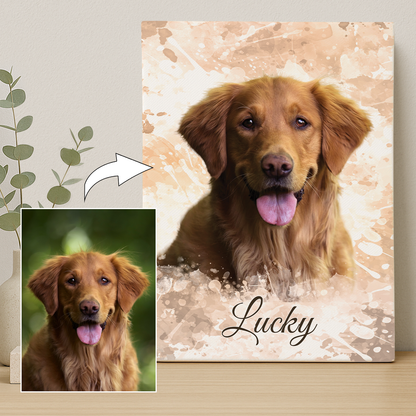 Hundeportät – personalisiertes Leinwandbild für Hundeliebhaber