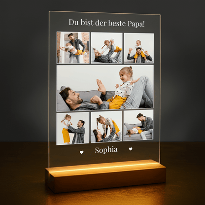 Du bist der beste Papa – personalisierter Glasdruck - Emmygift.de