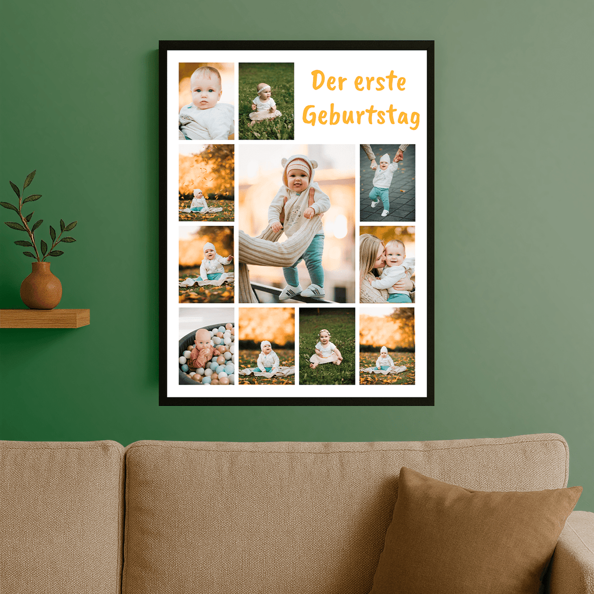 Erster Geburtstag – personalisiertes Poster für ein Kind - Emmygift.de