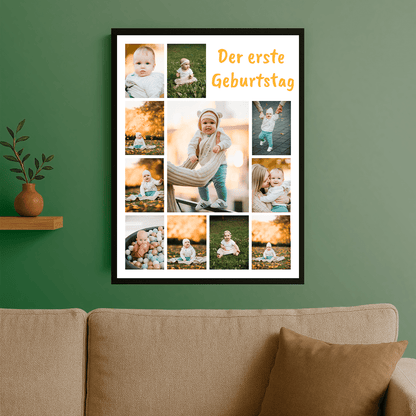 Erster Geburtstag – personalisiertes Poster für ein Kind - Emmygift.de