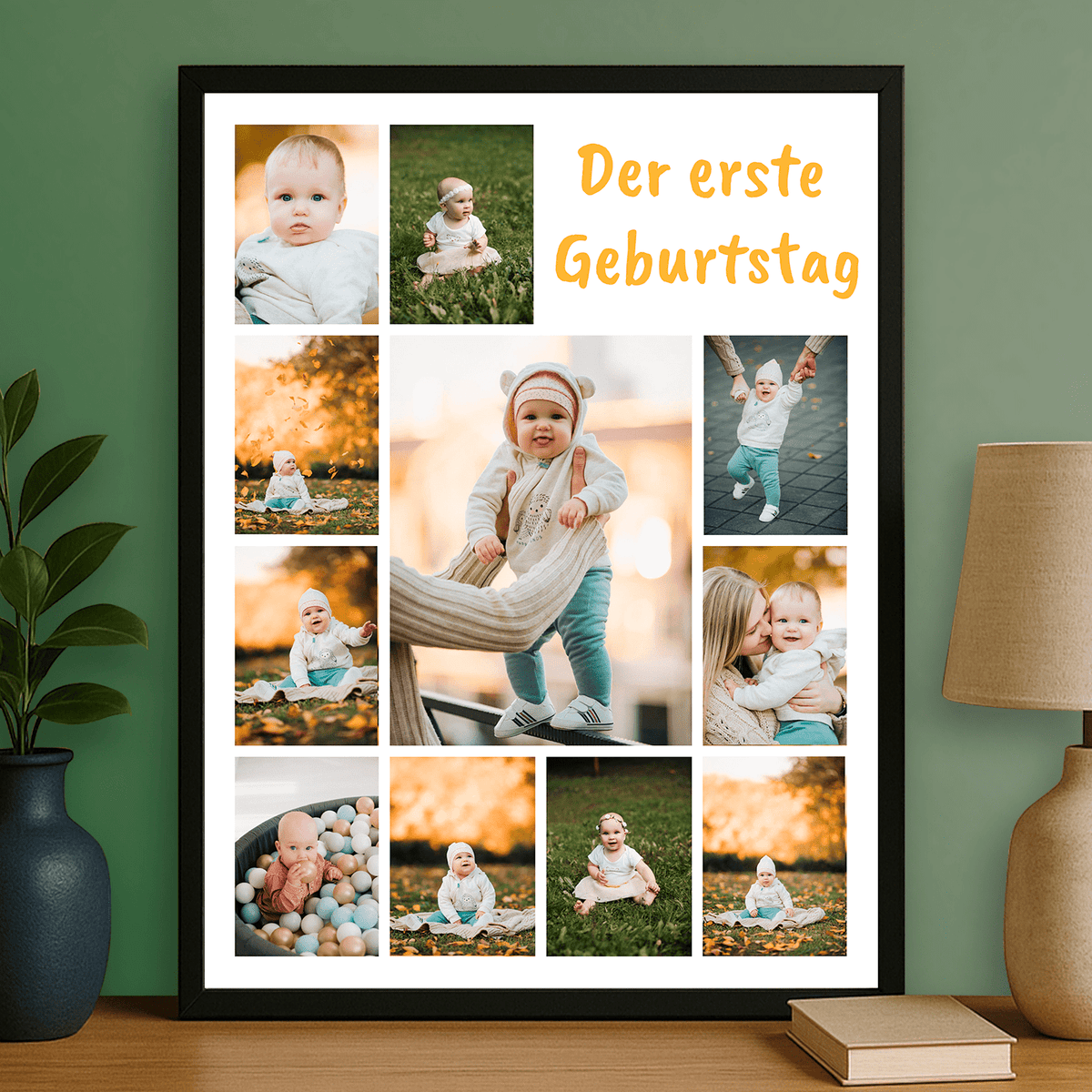 Erster Geburtstag – personalisiertes Poster für ein Kind - Emmygift.de